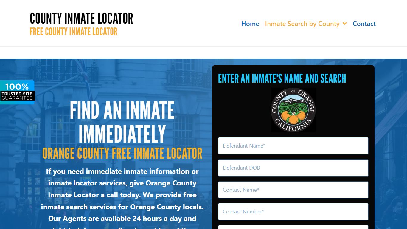 Inmate Finder in Orange County, CA | County Inmate Locator